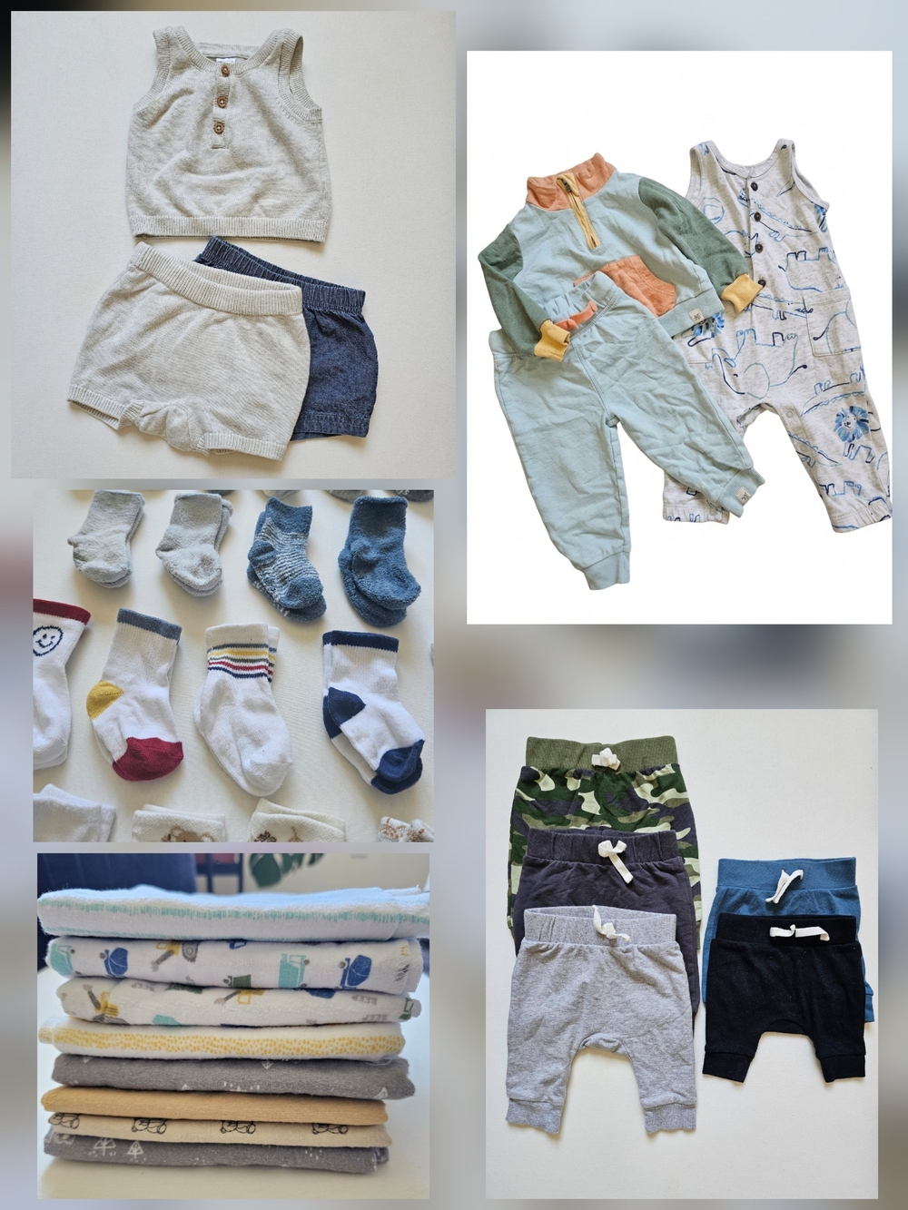 New /Like New Infant baby clothes, sweater set, joggers, flannel blankets, socks